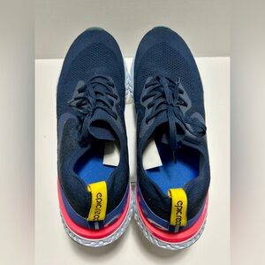 Nike Epic React Flyknit Running Shoes Men’s Size 13 Blue/Red/Yellow